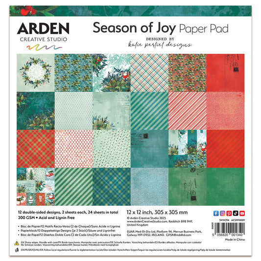 Arden Creative Studio Season of Joy 12in x 12in Paper Pad