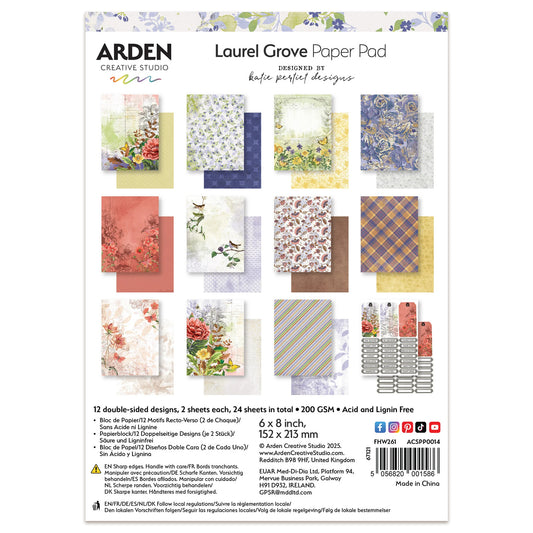 Arden Creative Studio Laurel Grove 6in x 8in Paper Pad