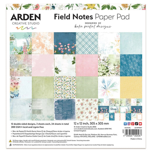 Arden Creative Studio Field Notes 12in x 12in Paper Pad