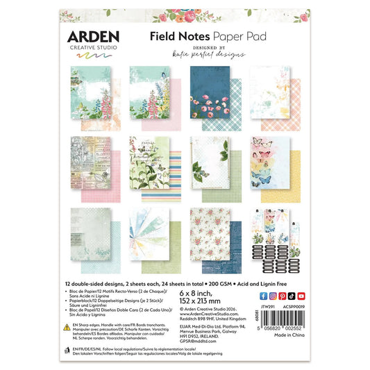 Arden Creative Studio Field Notes 6in x 8in Paper Pad