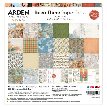 Arden Creative Studio Been There 12in x 12in Paper Pad