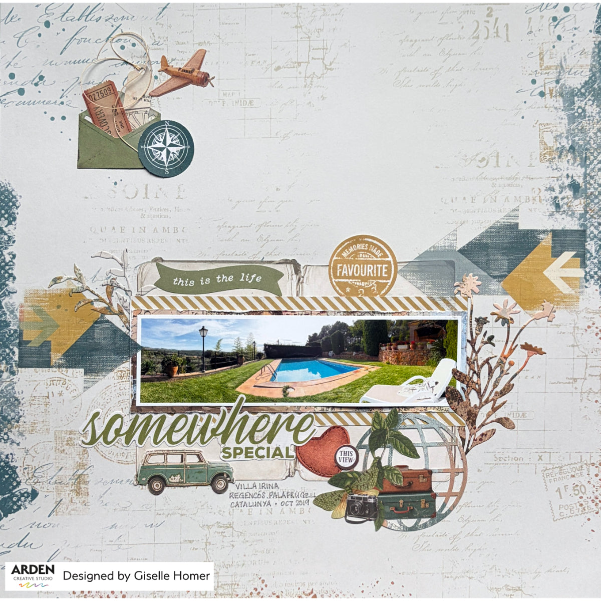 Arden Creative Studio Been There 12in x 12in Paper Pad