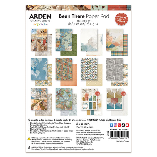 Arden Creative Studio Been There 6in x 8in Paper Pad