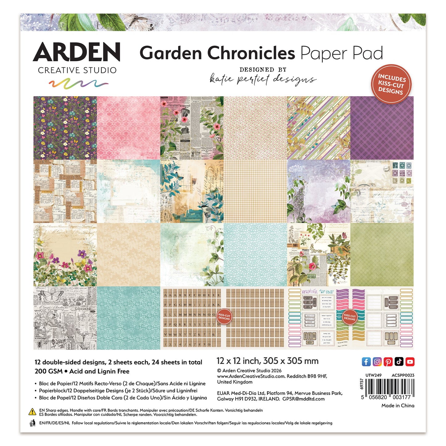 Arden Creative Studio Garden Chronicles 12in x 12in Paper Pad