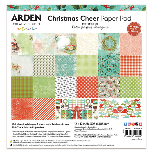 Arden Creative Studio Christmas Cheer 12in x 12in Paper Pad