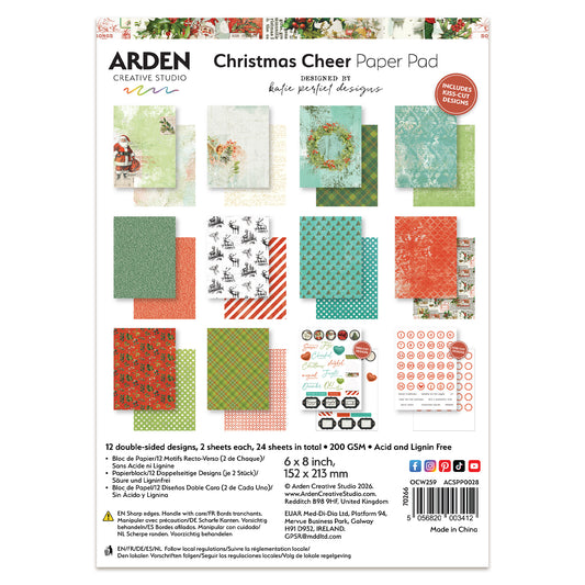 Arden Creative Studio Christmas Cheer 6in x 8in Paper Pad