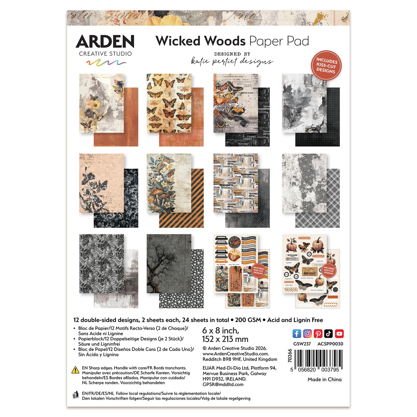 Arden Creative Studio Wicked Woods 6in x 8in Paper Pad