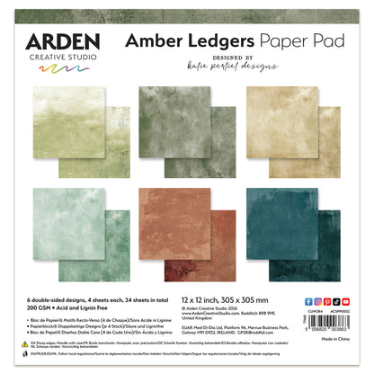 Arden Creative Studio Amber Ledgers Solids 12in x 12in Paper Pad