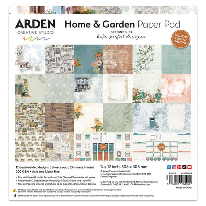 Arden Creative Studio Home & Garden 12in x 12in Paper Pad