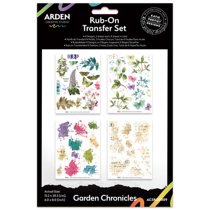 Arden Creative Studio Garden Chronicles 6in x 8in Rub-On Transfer Set