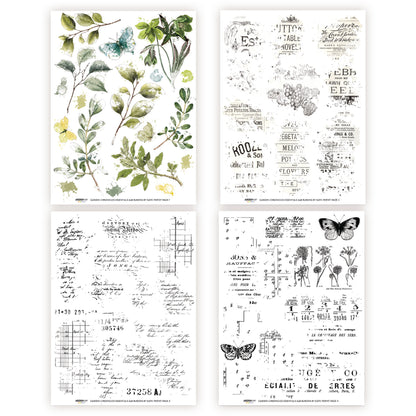 Arden Creative Studio Garden Chronicles Essentials 6in x 8in Rub-On Transfer Set