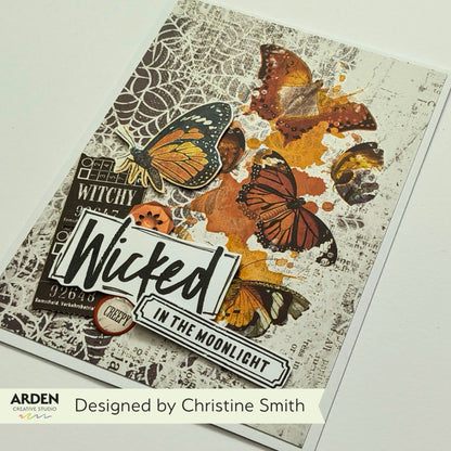 Arden Creative Studio Wicked Woods Batty 4in x 8in Clear Stamp Set