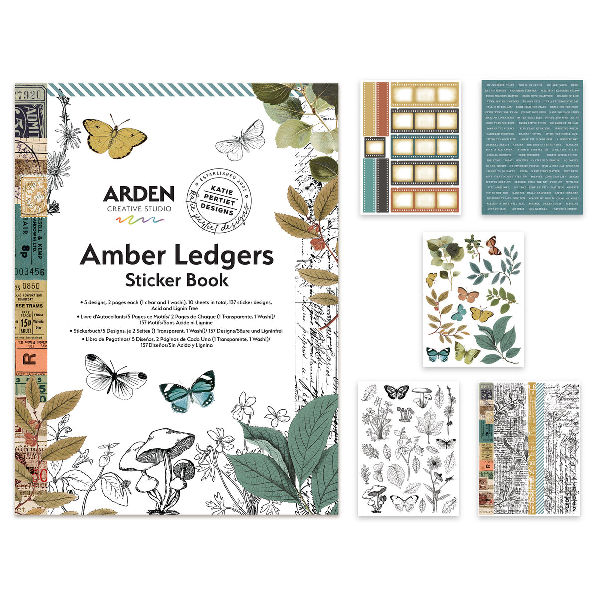 Arden Creative Studio Amber Ledgers Sticker Book