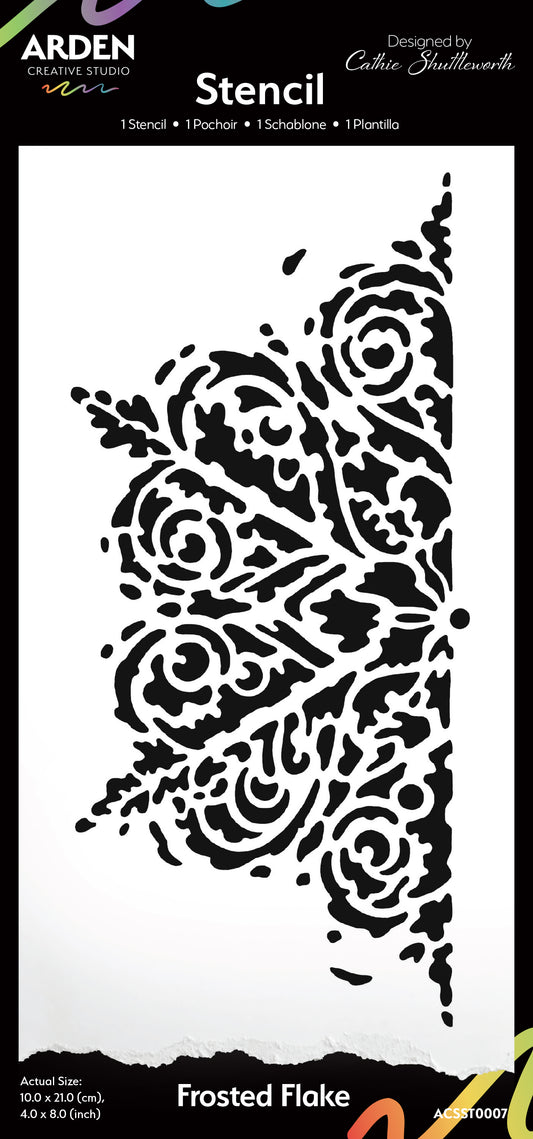 Arden Creative Studio Frosted Flake 4in x 8in Stencil