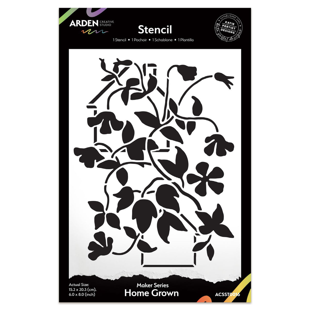 Arden Creative Studio Maker Series Home Grown 6in x 8in Stencil