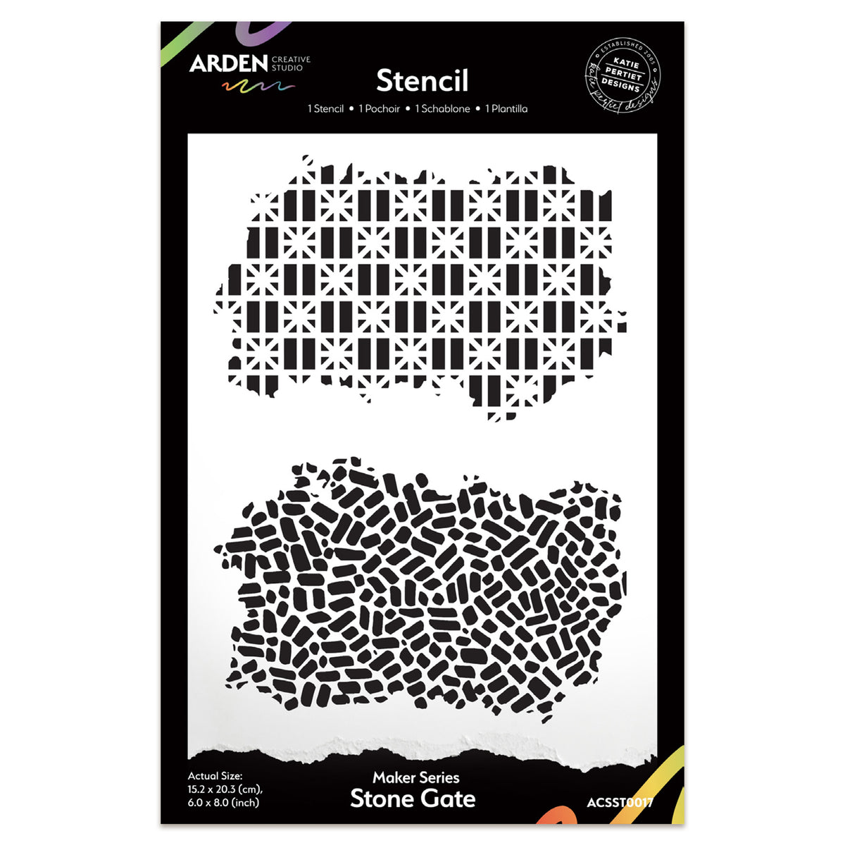 Arden Creative Studio Maker Series Stone Gate 6in x 8in Stencil