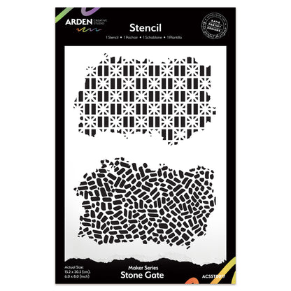 Arden Creative Studio Maker Series Stone Gate 6in x 8in Stencil