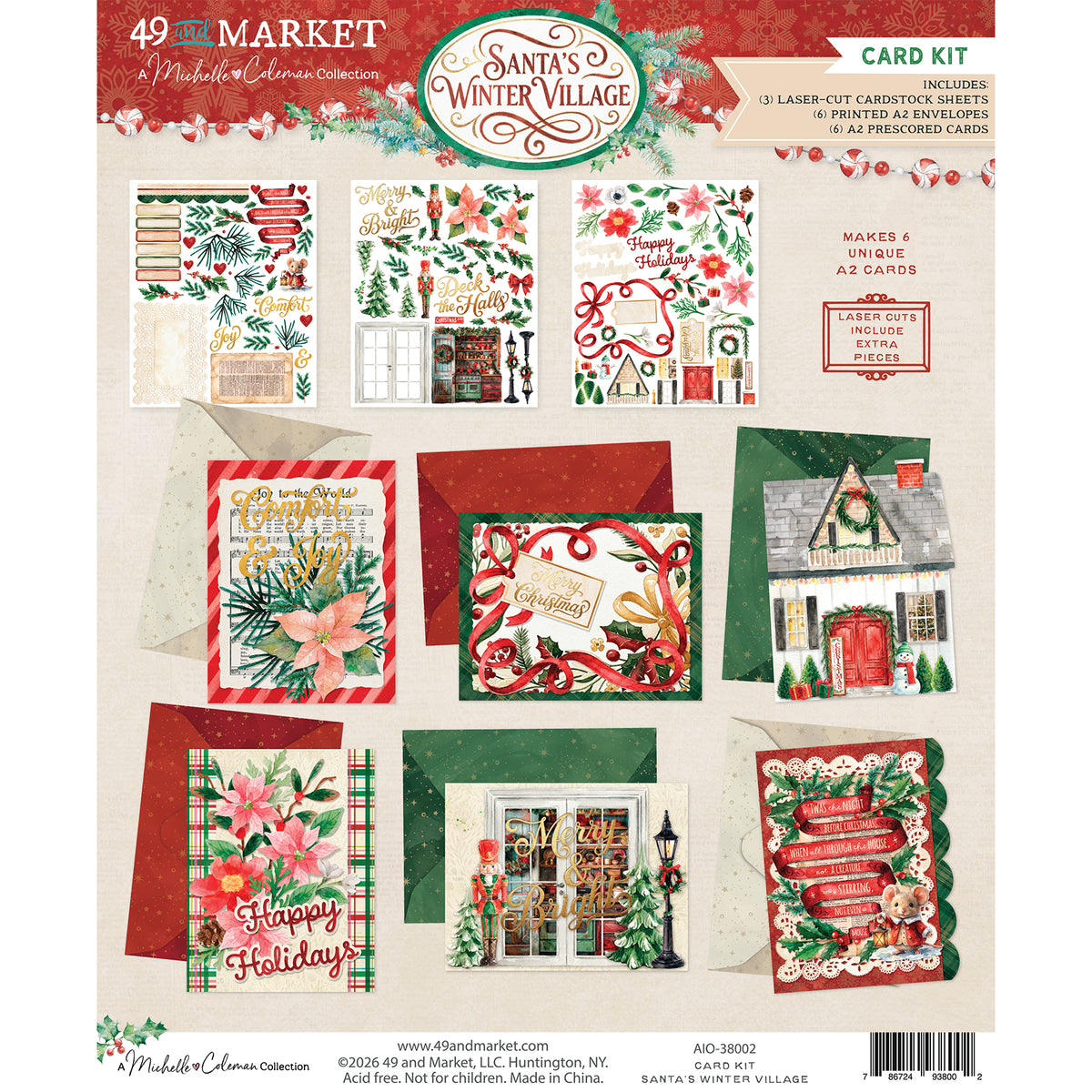 49 And Market Santa's Winter Village Card Kit