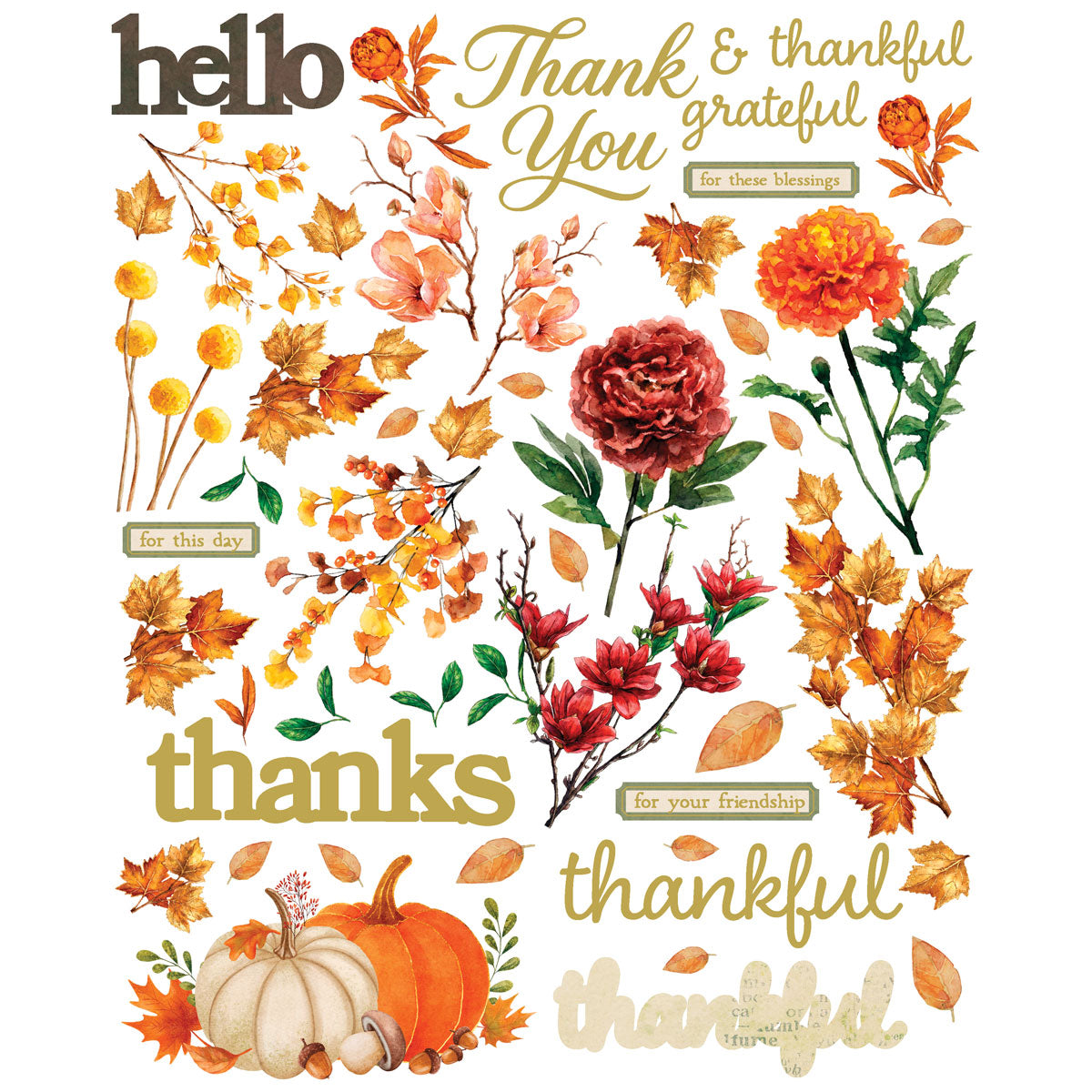 49 And Market Thankful Card Kit with Gold Foil