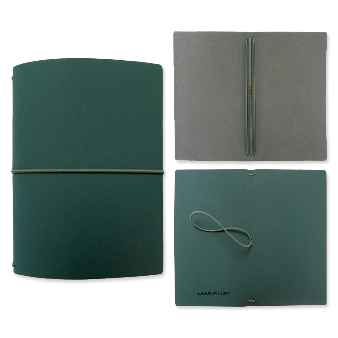 Elizabeth Craft Designs Beautifully Worn Art Journal Passport XL Dusty Teal by Devid Roodenburg