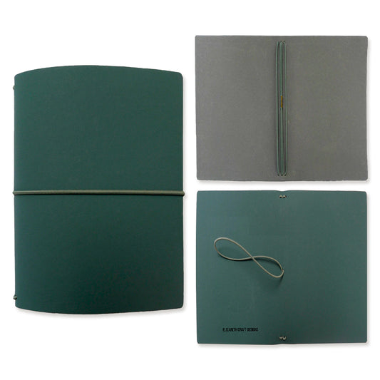 Elizabeth Craft Designs Beautifully Worn Art Journal Passport XL Dusty Teal by Devid Roodenburg