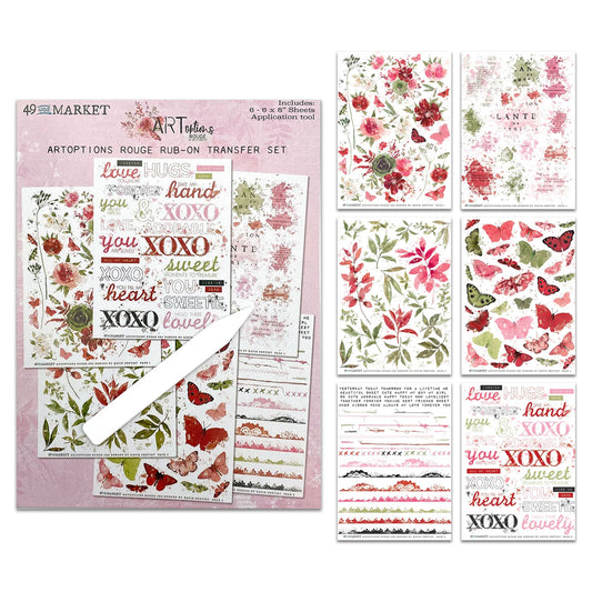 49 And Market ARToptions Rouge Rub-Ons 6"X8" - 6 Sheets