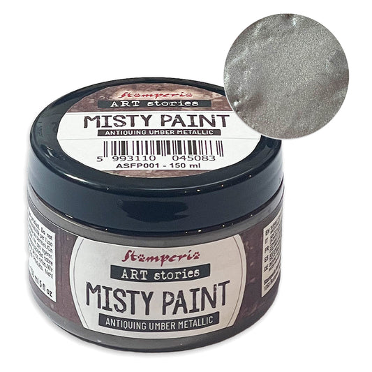 Stamperia Art Stories Misty Paint Metallic 150ml Antiquing Umber
