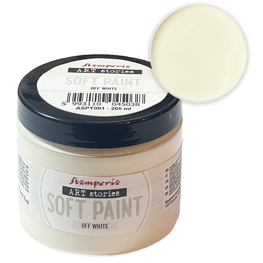 Stamperia Art Stories Soft Paint 200ml Off White