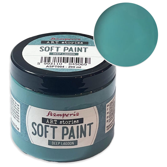 Stamperia Art Stories Soft Paint 200ml Deep Lagoon