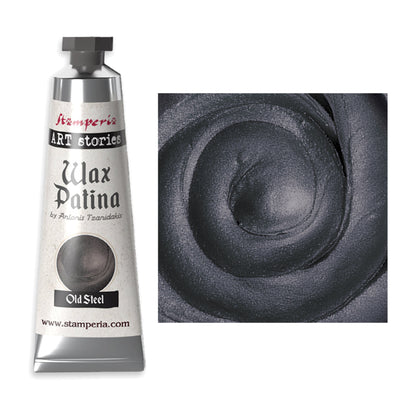 Stamperia Art Stories Wax Patina 40ml Old Steel
