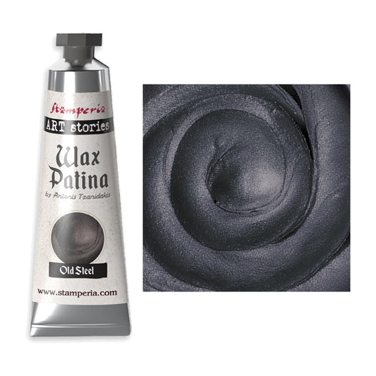 Stamperia Art Stories Wax Patina 40ml Old Steel