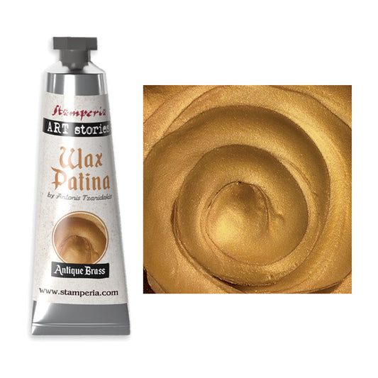 Stamperia Art Stories Wax Patina 40ml Antique Brass
