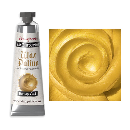 Stamperia Art Stories Wax Patina 40ml Heritage Gold