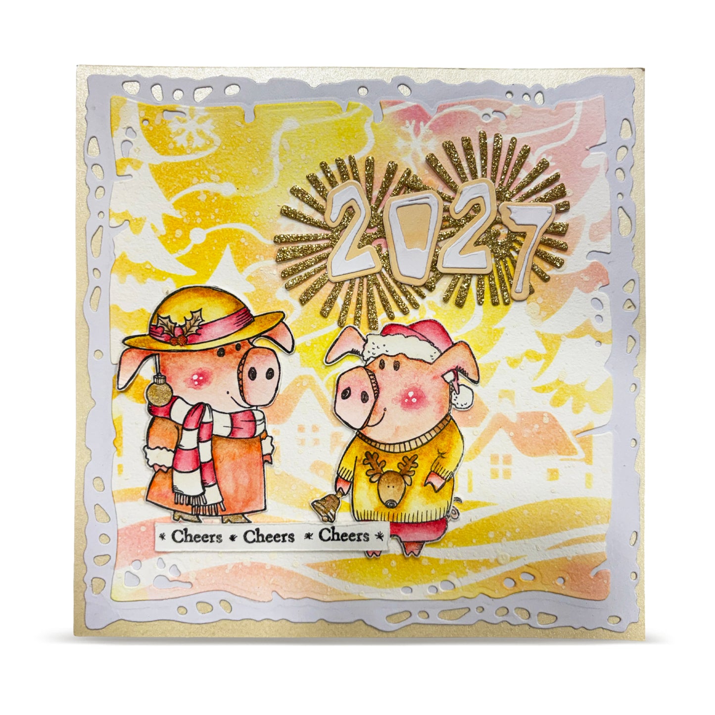 TP-1387 - A7 Stamp Set - Holiday Pigs