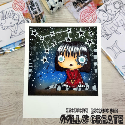 #419 - A7 Clear Stamp Set - Moonlight