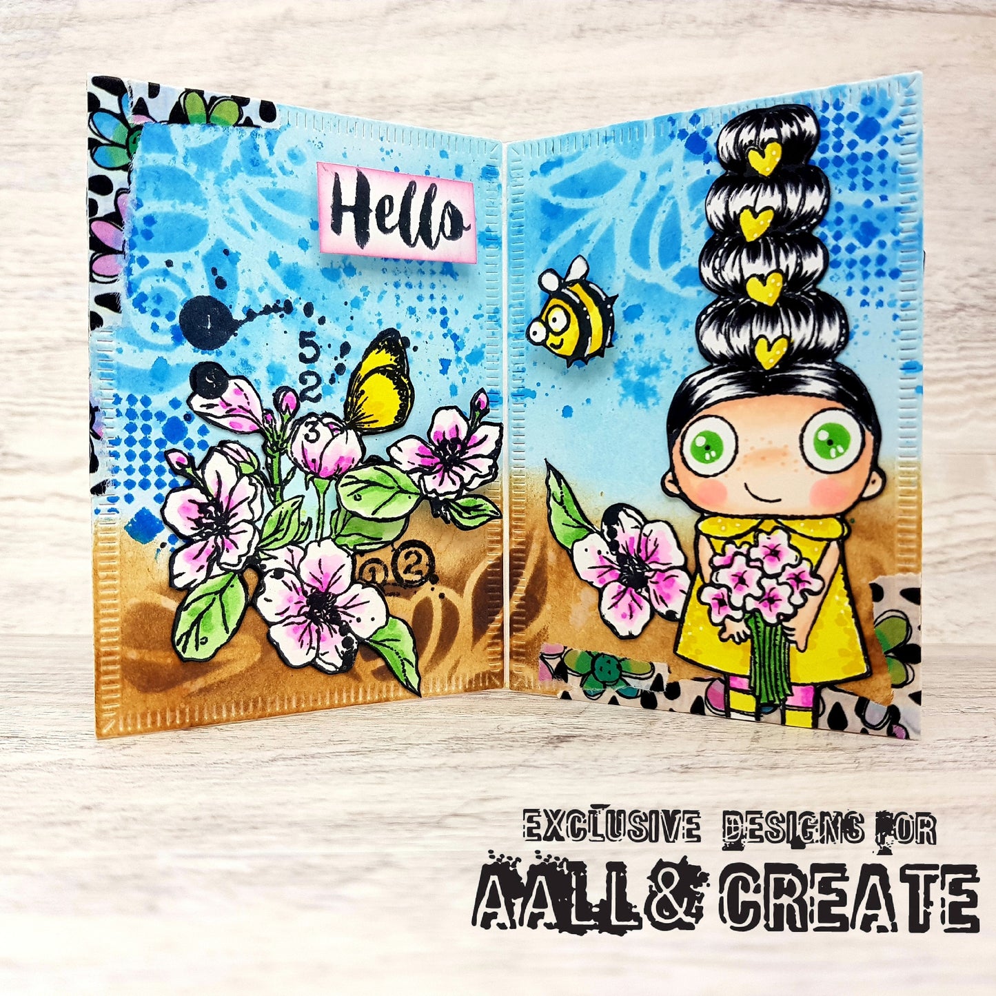 TP-677 - A7 Clear Stamp Set - Flower Eye