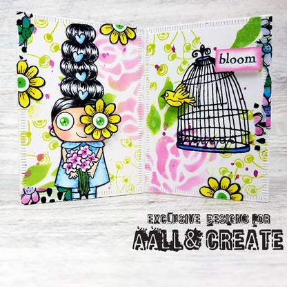 TP-677 - A7 Clear Stamp Set - Flower Eye