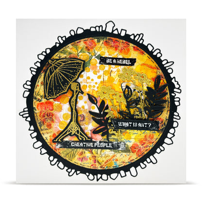 PC-264 - 6x6 (inch) Stencil - Center Spin