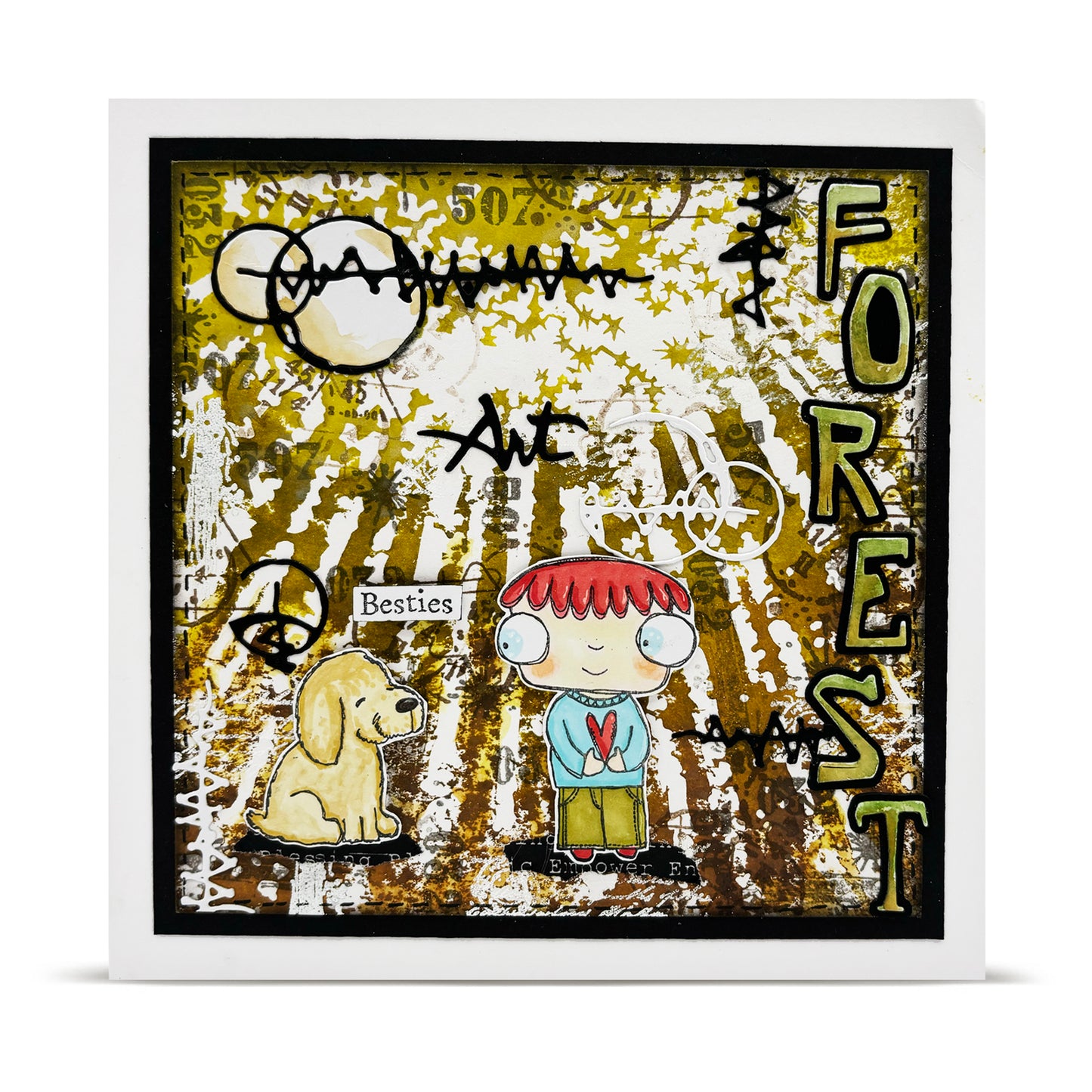 PC-258 - 6x6 (inch) Stencil - Starfall Rays
