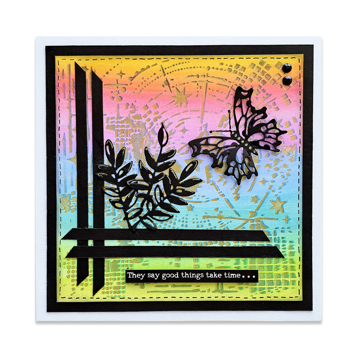 PC-280 - 6x6 (inch) Stencil - Encoded Stars