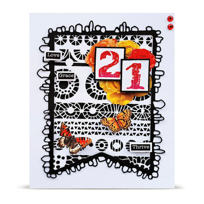 PC-279 - 6x6 (inch) Stencil - Tout En Frises