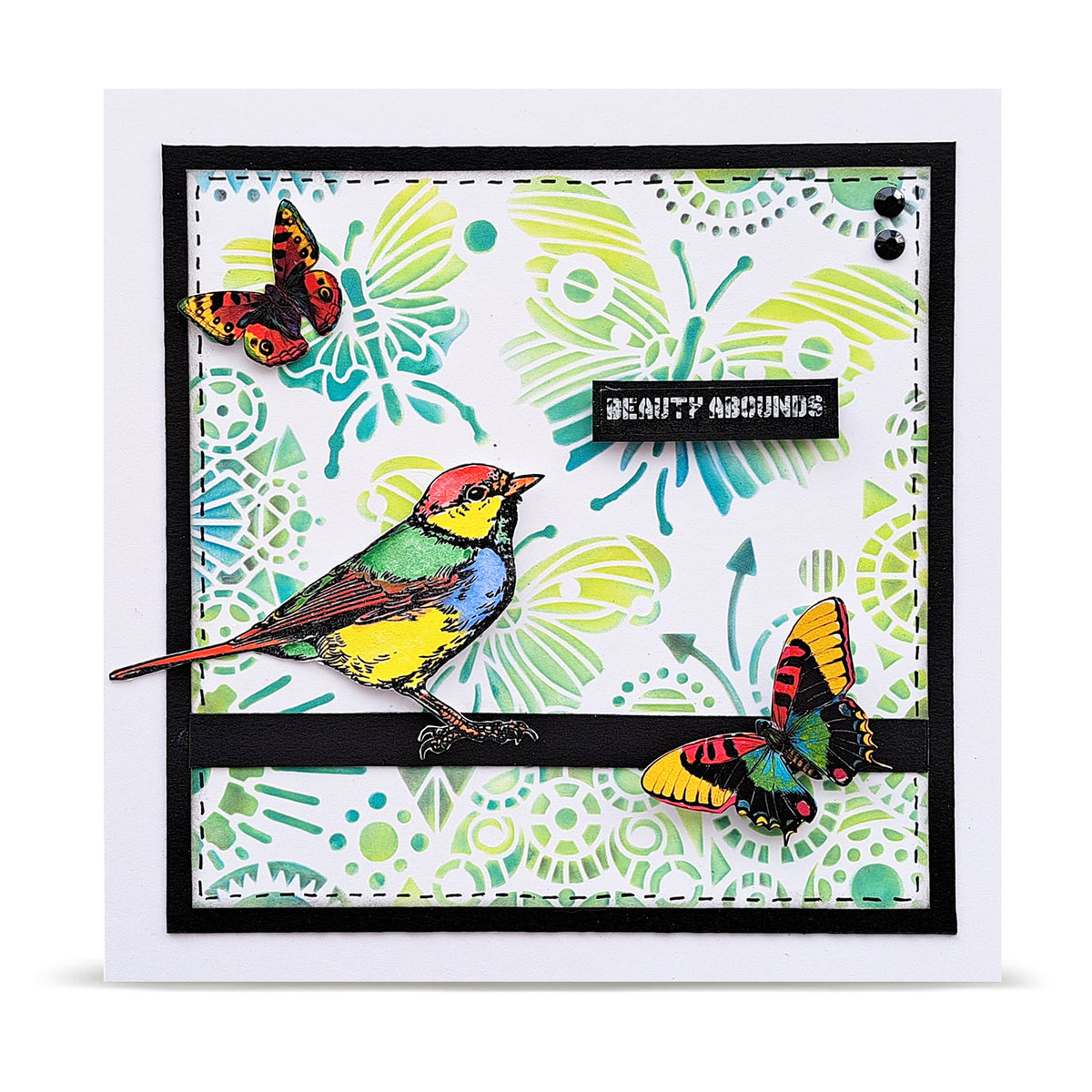 PC-274 - 6x6 (inch) Stencil - Prendre Son Envol