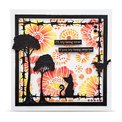 PC-277 - 6x6 (inch) Stencil - Coquelicots Jolis