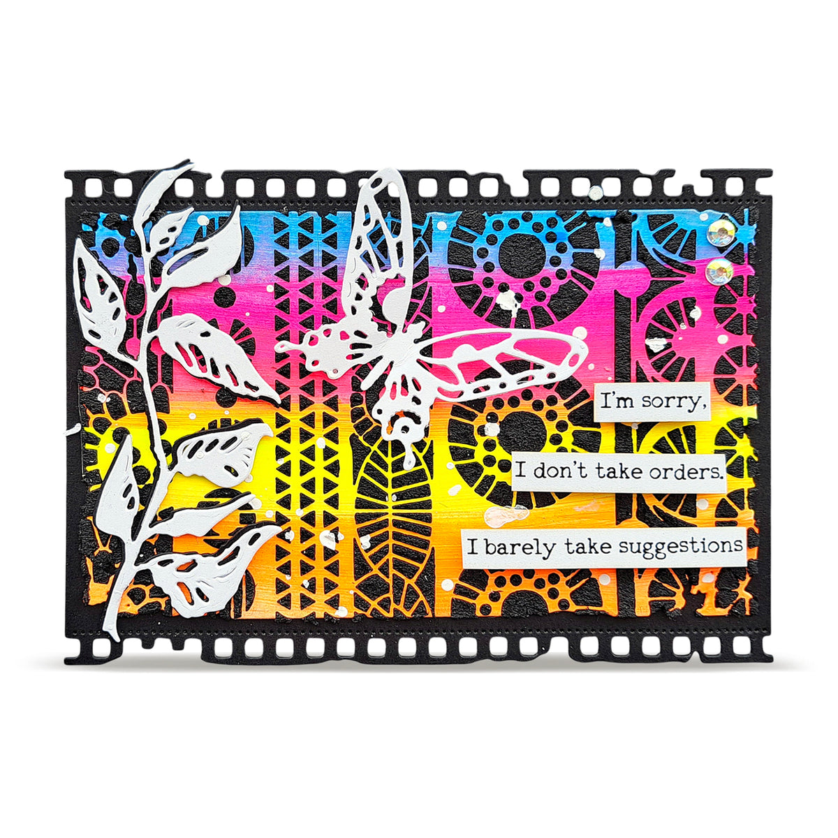 PC-279 - 6x6 (inch) Stencil - Tout En Frises