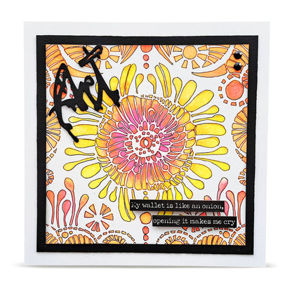 PC-276 - 6x6 (inch) Stencil - Coquelicot Nouveau