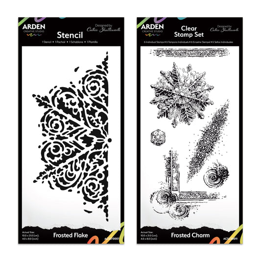 Arden Creative Studio Frosted Stamp & Stencil Bundle