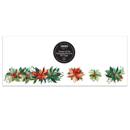 Arden Creative Studio Season of Joy Poinsettia Kiss-Cut PET Tape