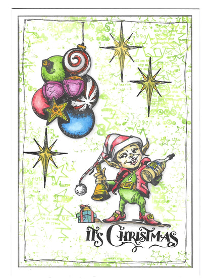 #999 - A5 Stamp Set - Candy Town Elves