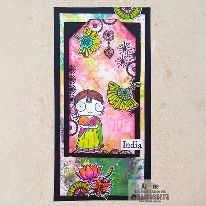 #883 - A7 Clear Stamp Set - India