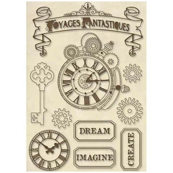 Stamperia A5 Frame Voyages Fantastiques